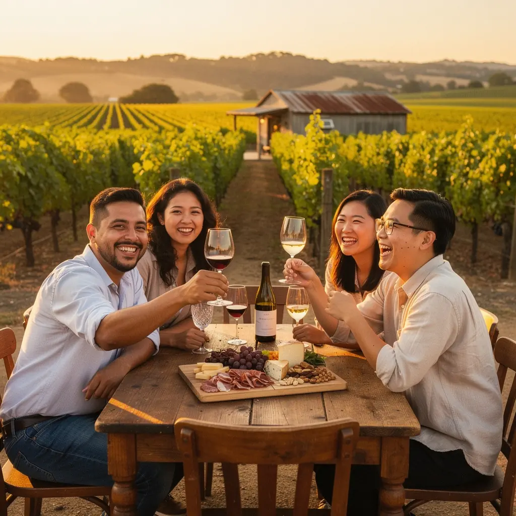 Zakupy w lokalnym targu z różnorodnymi produktami rzemieślniczymi i regionalnymi przysmakami.